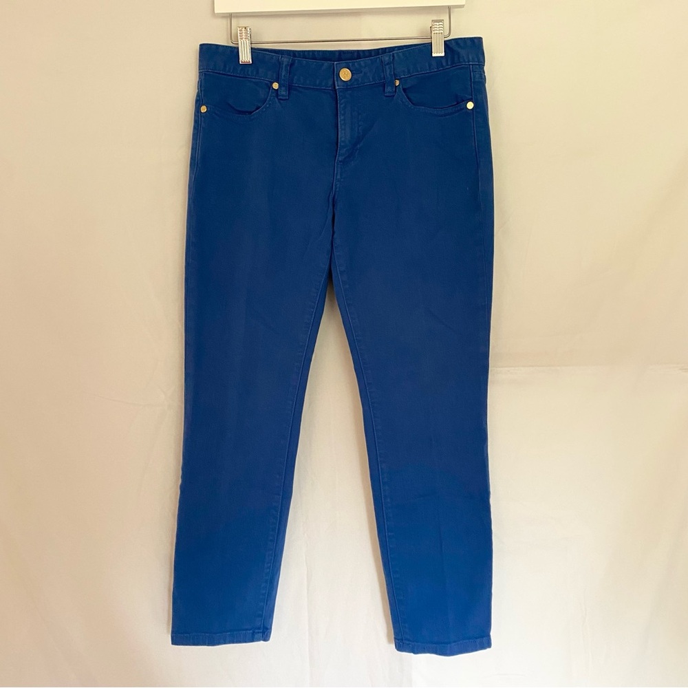 Tory Burch Cropped Skinny Jeans Royal Blue Size 29